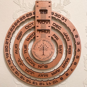 Perpetual Calendar/Wooden Calendar/Wall Calendar/Forever Calendar/handmade gift/wall art/Personalized Calendar/corporate gift/2025 Calendar