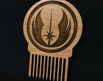 Beard Comb/Jedi Order/Wooden Beard Comb/Valentines day gift for him/Personalized Comb/Beard Care/Beard Grooming/Beard Combs/Grooming