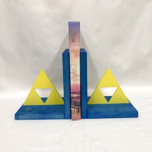 Bookends/Zelda/video game decor/Triforce/Legend of Zelda/children bookends/Link/video game/book ends/nursery decor/book shelf/gift for kids image 2