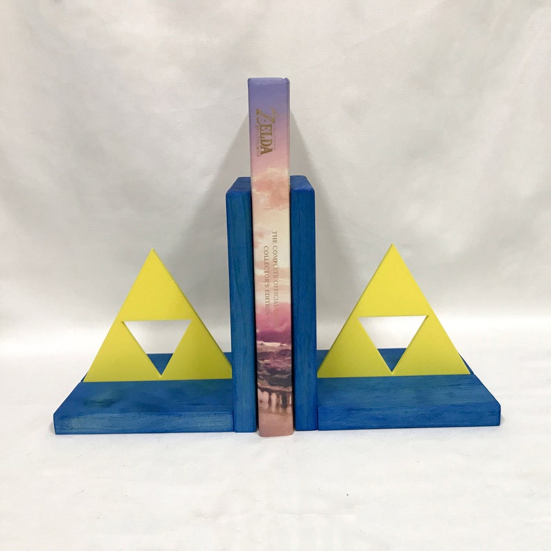 Bookends/Zelda/video game decor/Triforce/Legend of Zelda/children bookends/Link/video game/book ends/nursery decor/book shelf/gift for kids image 2