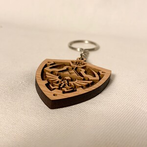 Zelda Shield Keychain/hylian Shield/wood Shield/stocking Stuffer ...