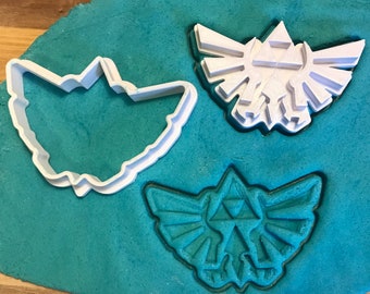 Zelda Cookie Cutter / Hyrule Crest / Loftwing crest / nerd cookie cutters / geek cookie cutters / bakken / fondant / sugarcraft / klei / pmc klei / pmc / polymeer