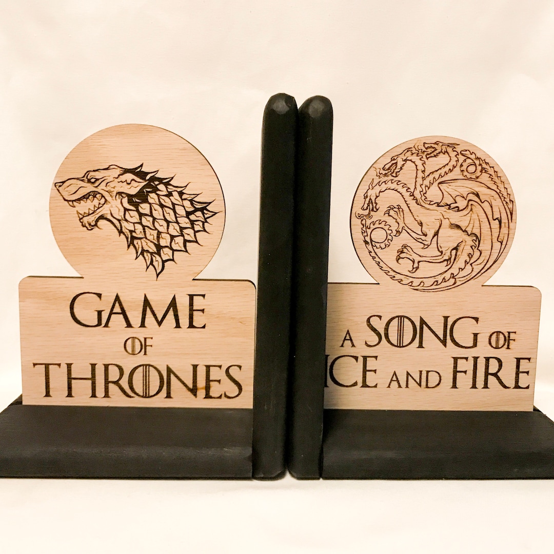 Game of Thrones Bookends/mother of Dragons Bookends/book Ends/westeros/modern/house of Stark