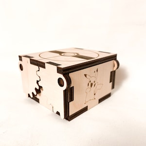 Ring Box/Ring Bearer Box/Pokemon/wedding ring box/engagement ring box/Pokeball wood Box/handmade gift/Personalized/geek gift/wedding gift