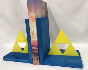 Bookends/Zelda/video game decor/Triforce/Legend of Zelda/children bookends/Link/video game/book ends/nursery decor/book shelf/gift for kids