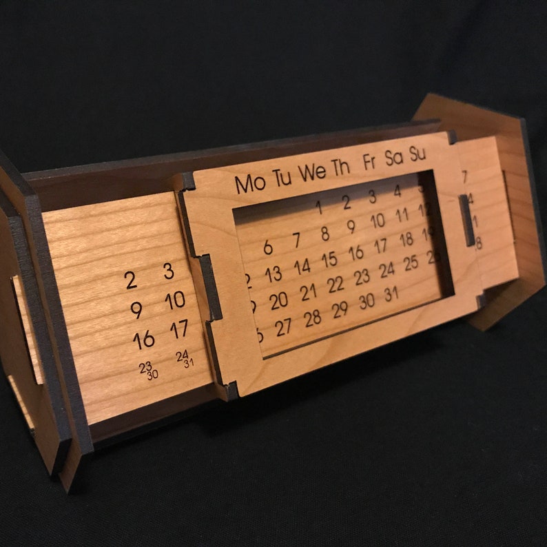 Perpetual Calendar/wooden Calendar/corporate Gift/christmas Etsy