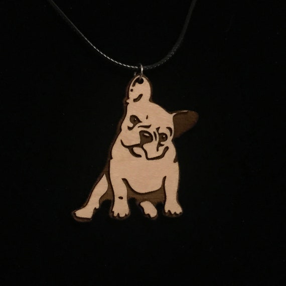 Sterling Silver French Bulldog Dog Necklace 18 Inch