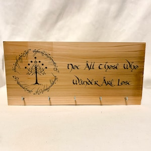 Key Holder for wall/Fantasy Rings/key holder/key hanger/key hooks/Not All Who Wander are lost/Wall Key Holder/mothers day/easter gift
