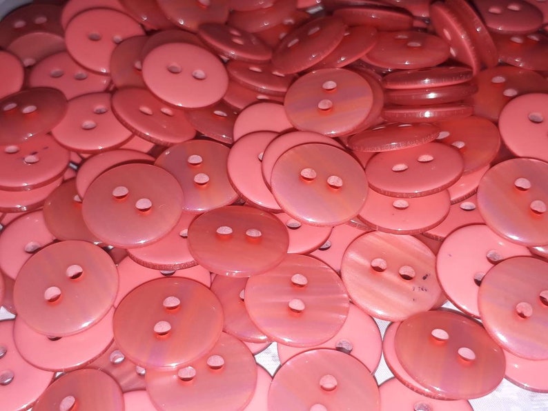 50 pink light buttons 2 holes 13 mm very nice quality