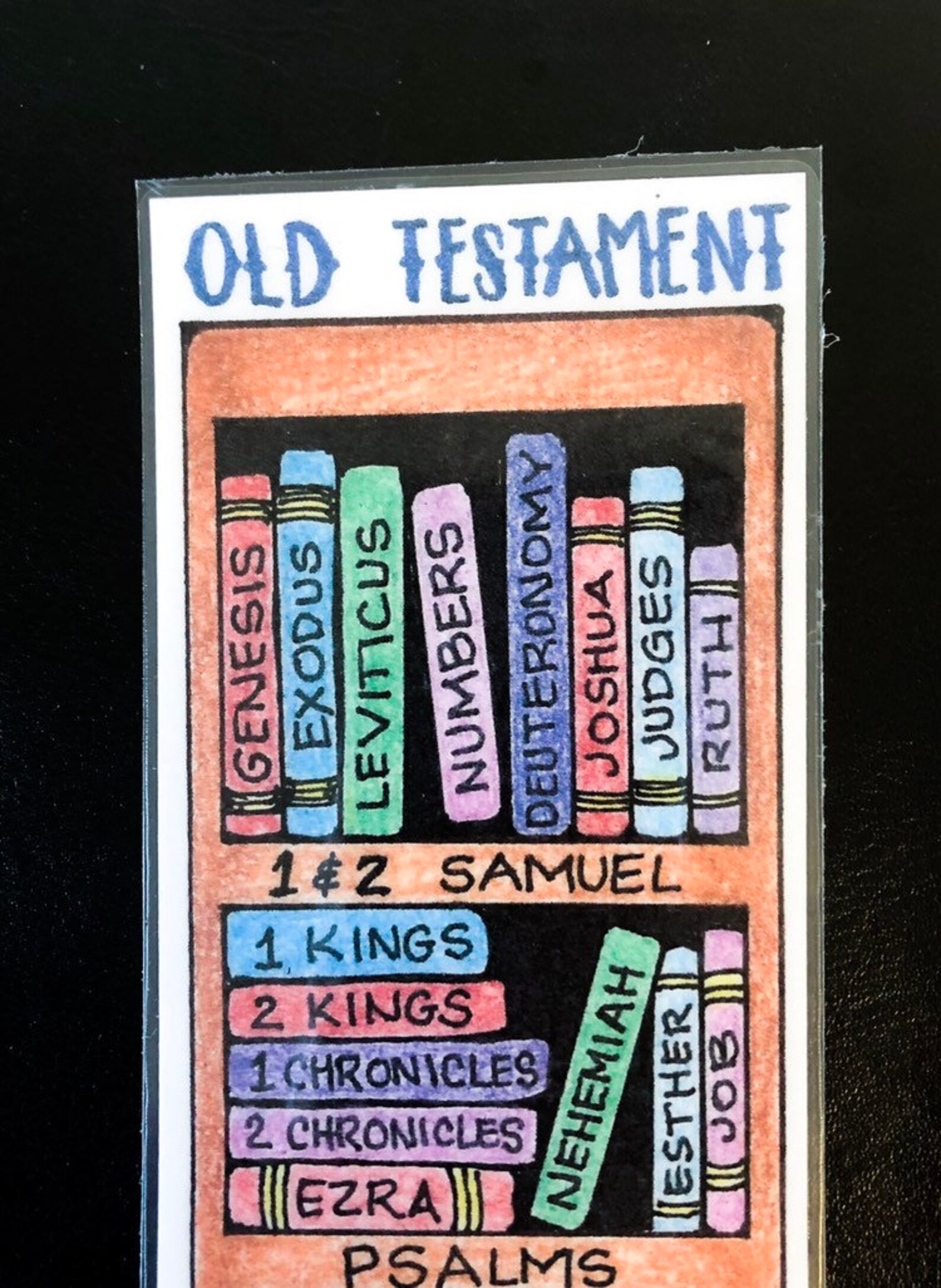 Books of the Old Testament Bookmark Bible Memorization | Etsy