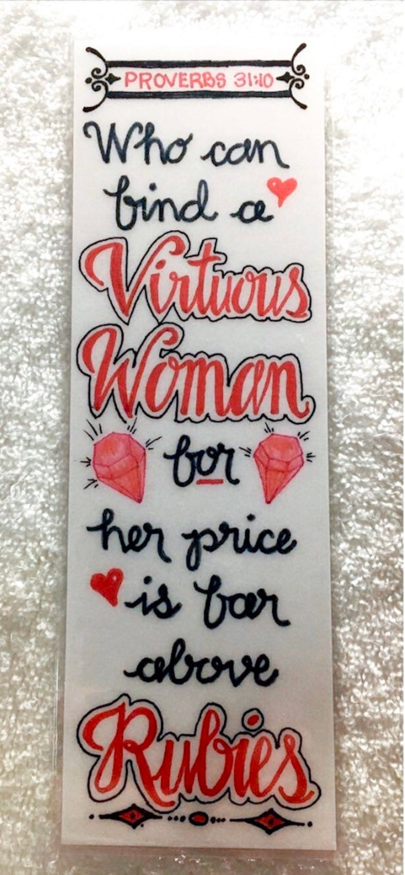 Scripture Bookmark Virtuous Woman Inspirational Mothers | Etsy