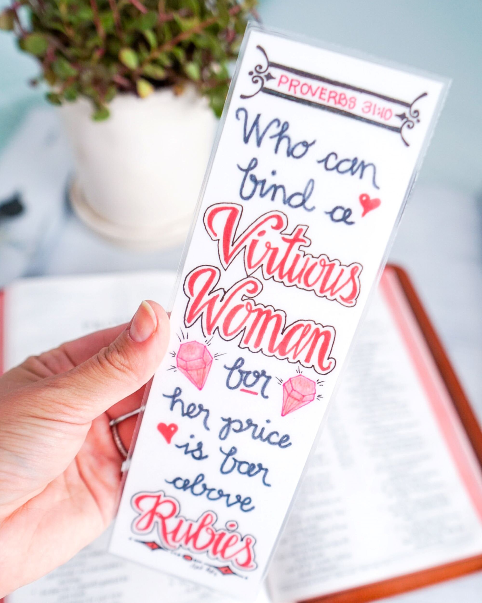 Scripture Bookmark Who Can Find a Virtuous Woman Bible - Etsy UK