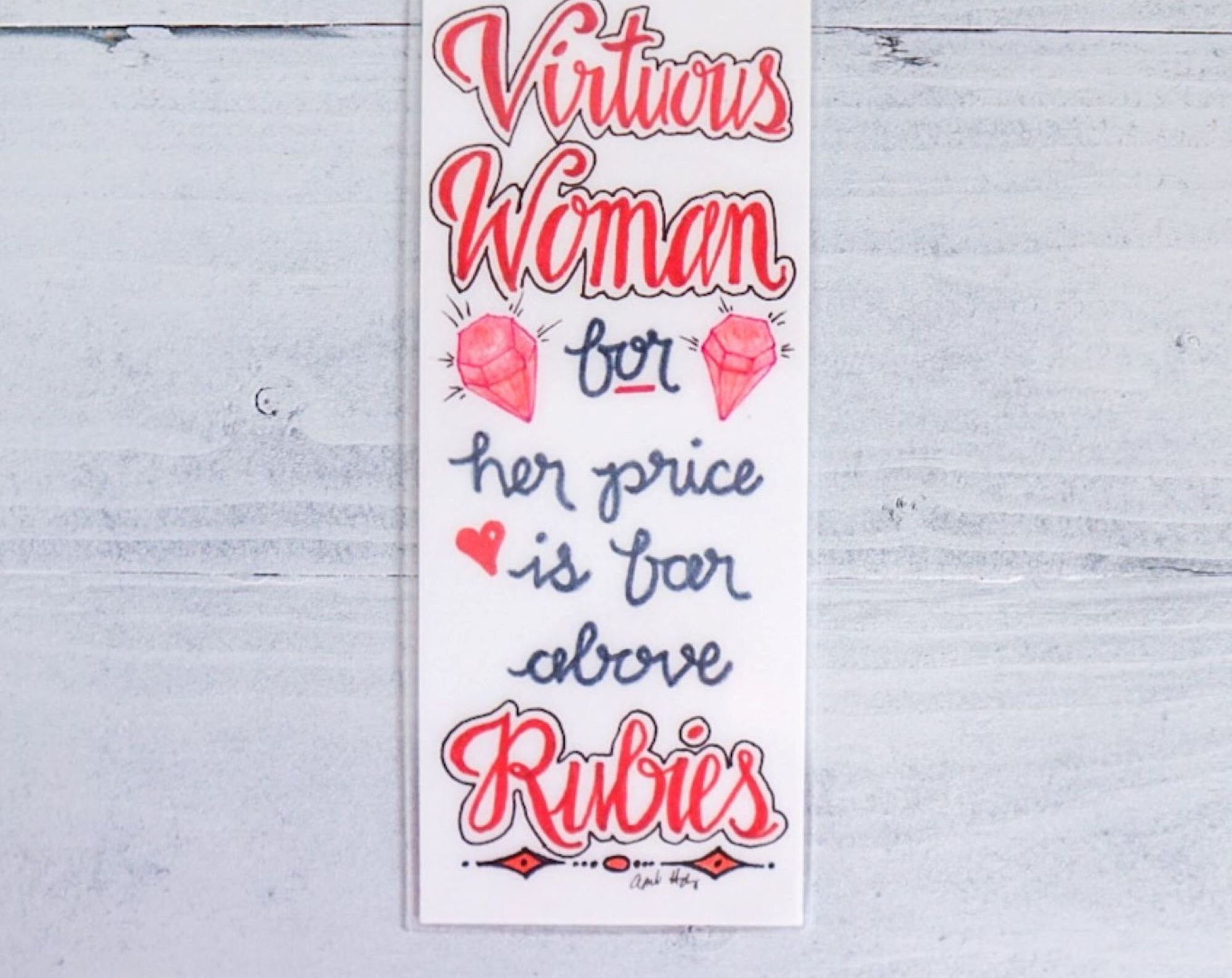 Scripture Bookmark Who Can Find a Virtuous Woman Bible - Etsy UK