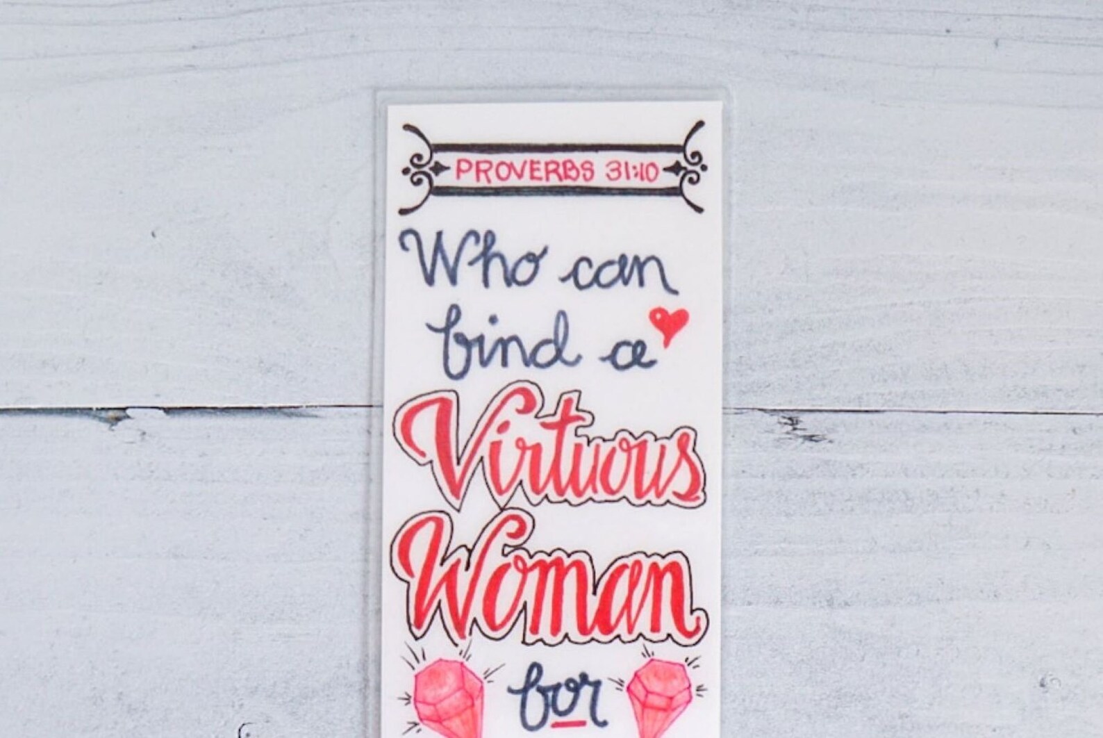 Scripture Bookmark Who Can Find a Virtuous Woman Bible - Etsy UK