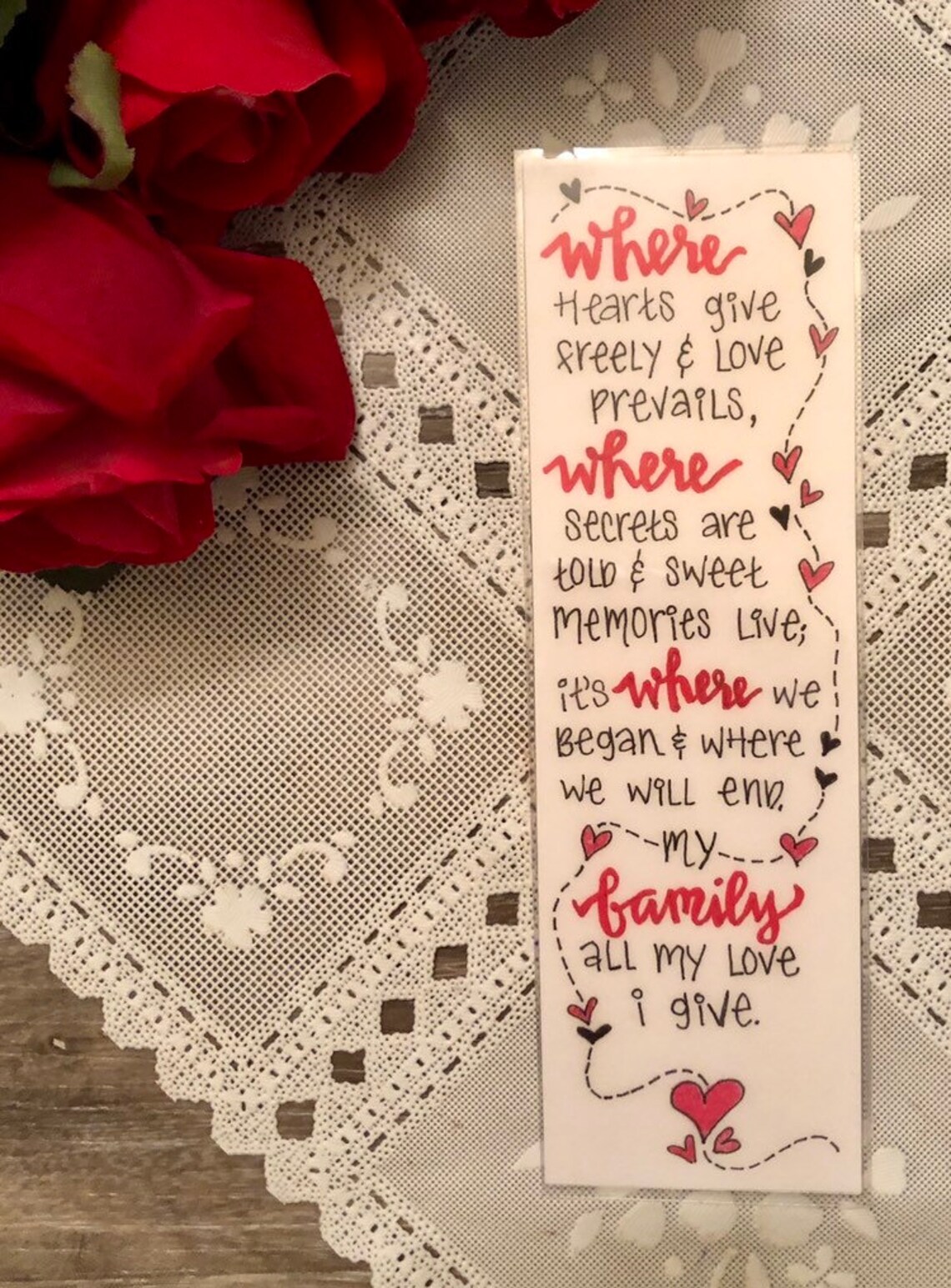 Memorial Bookmark and Keepsake Gift In Memory Of Etsy