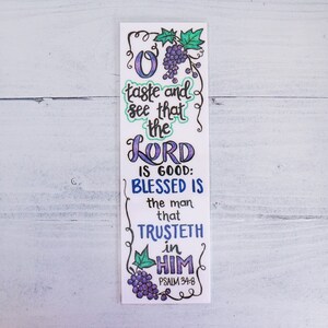 Scripture Bookmark, O Taste and See That the Lord is Good, Christian Gift, Personalized Gift