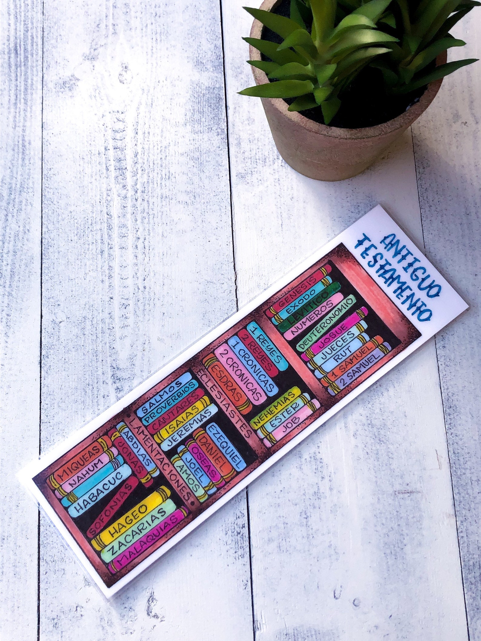 Spanish Scripture Bookmark Books of the Old Testament Etsy