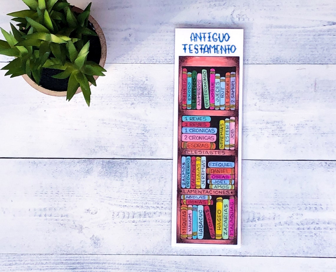 Spanish Scripture Bookmark Books of the Old Testament Etsy
