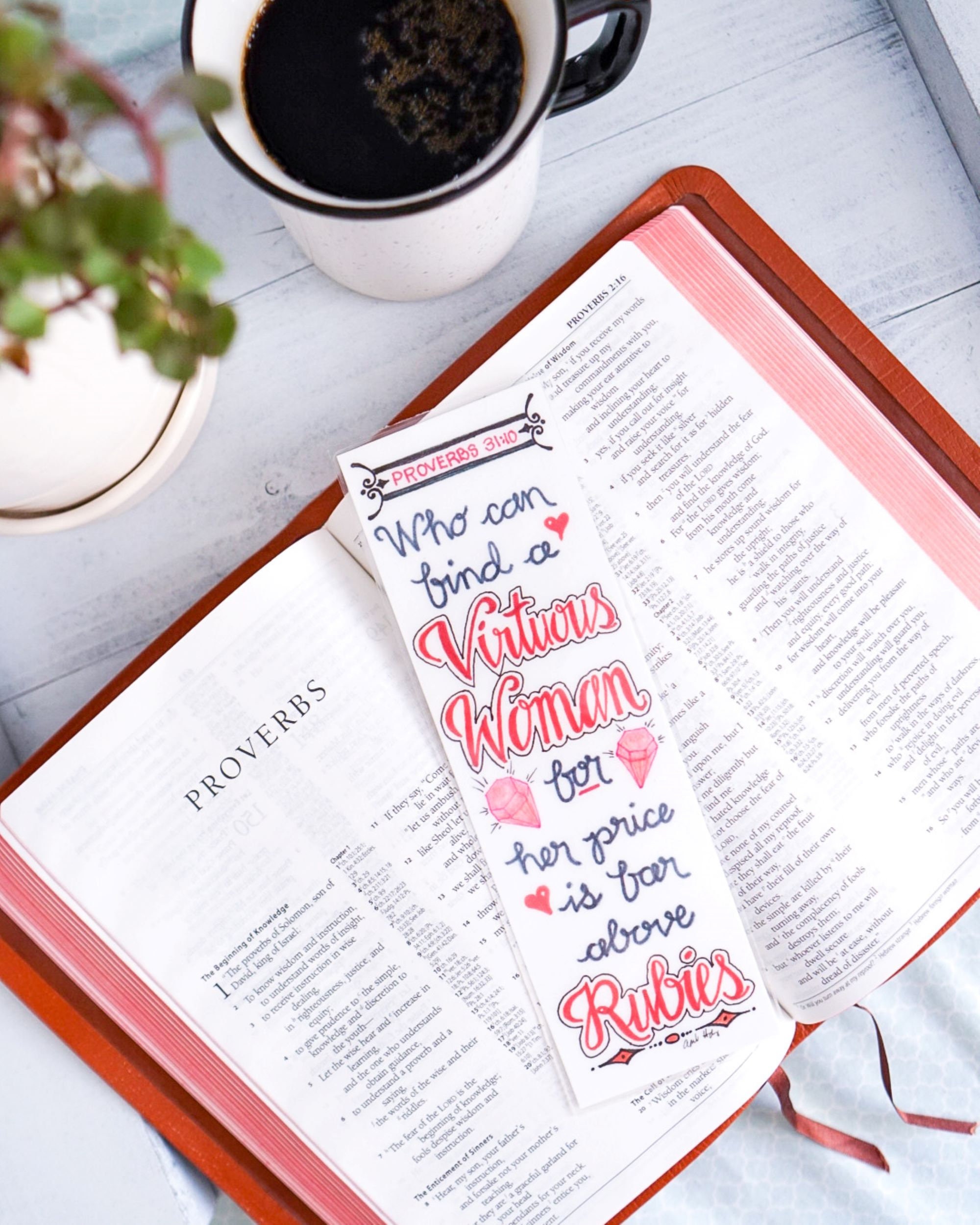 Scripture Bookmark Who Can Find a Virtuous Woman Bible - Etsy UK