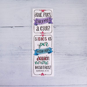Spanish Scripture Bookmark, If God be for Us, Christian Gift, Bible Verse Bookmark, Personalized Gift