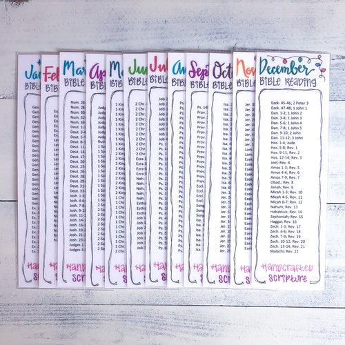 Printable Bible Reading Plan Read the Bible in One Year | Etsy