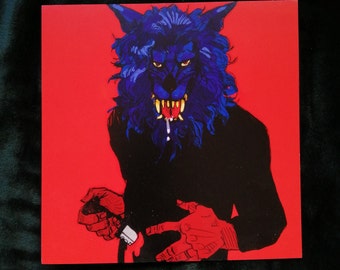 Wolf mask print