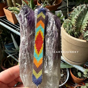 Symmetrical Handmade Woven Beaded Bracelet