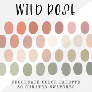 Wild Rose | Procreate Color Palette | 30 Color Swatches | Ipad Procreate Tools | Instant Digital Download
