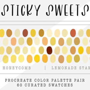 Sticky Sweets | Procreate Color Palette Pair | 60 Color Swatches | Ipad Procreate Tools | Color Palette Bundle | Instant Digital Download