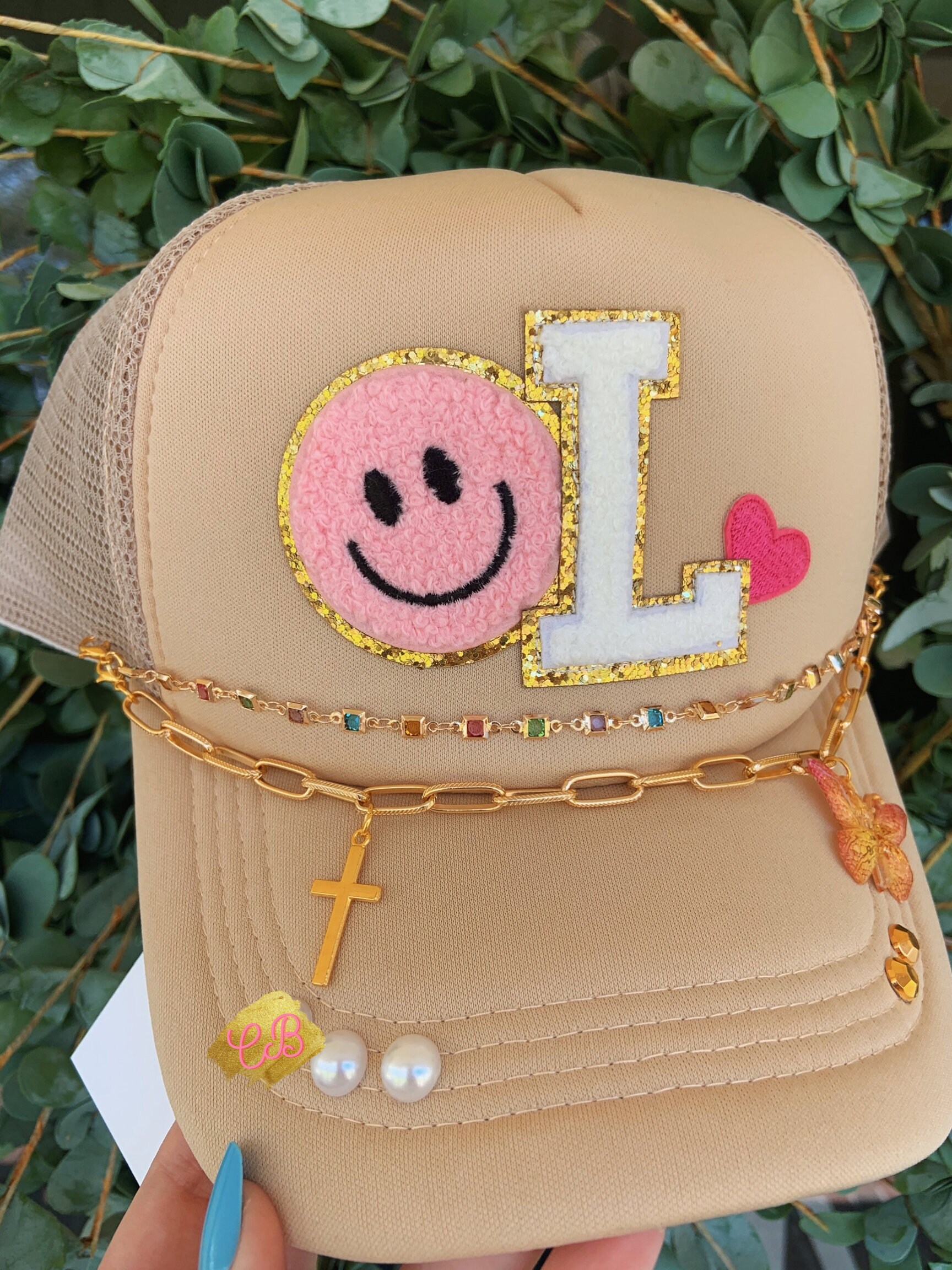 Uplifted Mindz Handmade Butterfly Embellished Tan Hat 619jCuqNpgL._AC_UY1000_.jpg main image 3
