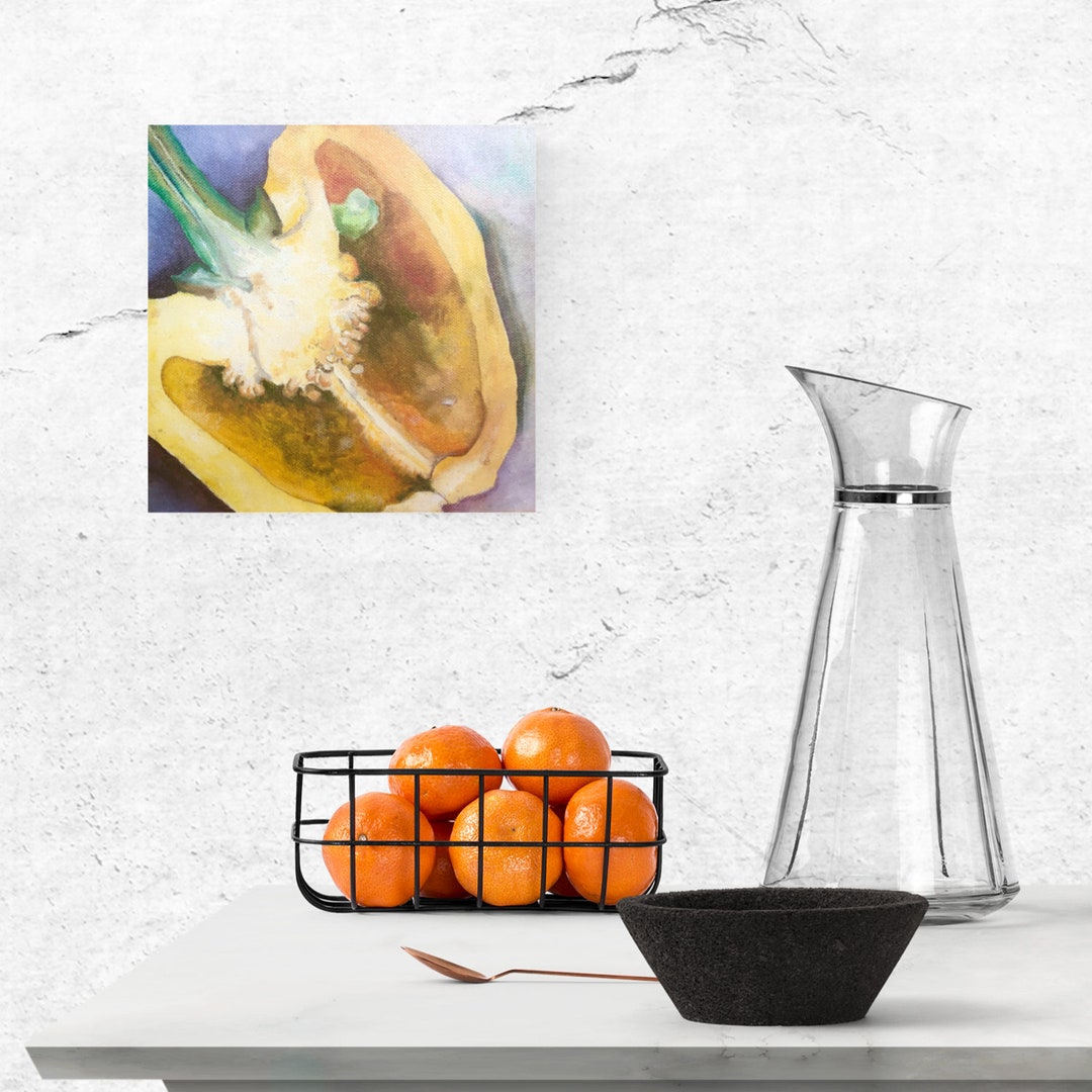 Vegetable Oil Painting Pepper Painting Kitchen Decor Home Etsy