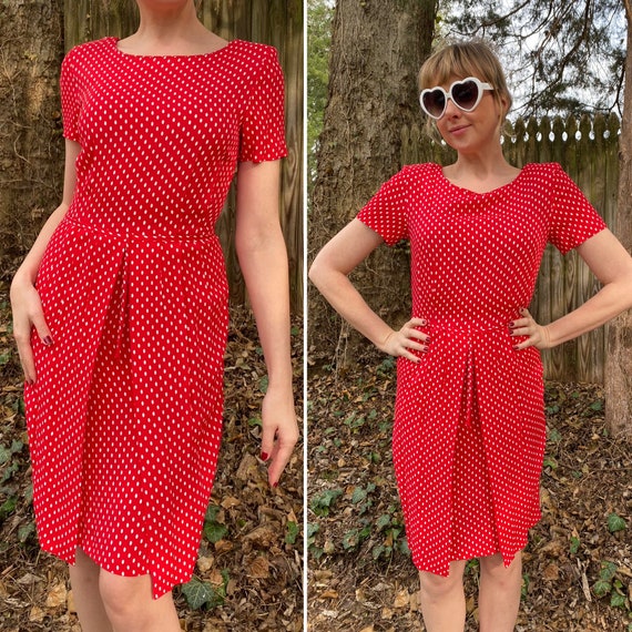 1980s Lanz of Salzburg Polka Dot Dress - image 1