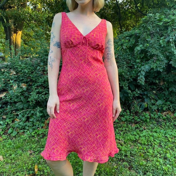 2000s Lizzie McGuire Pink Bias Cut Dress - image 2