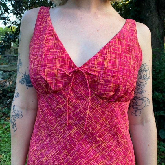 2000s Lizzie McGuire Pink Bias Cut Dress - image 4