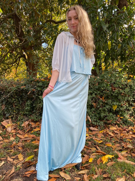 1970s Baby Blue Gown - image 6