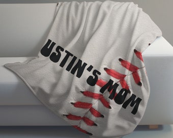 Personalized Baseball Mom Blanket: Custom Sports Gift