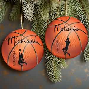 Basketball Ornament Personalized, Custom Christmas Ornament, Sports Christmas Personalized, Basketball Player Gifts