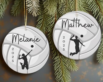 Personalized Volleyball Christmas Ornament: Custom Silhouette Gift