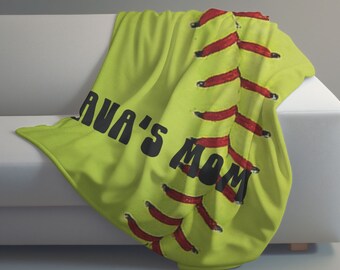 Personalized Softball Mom Blanket: Gameday Gear