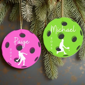Pickleball Ornament Personalized, Pickleball Personalized Gifts, Custom Christmas Ornament, Sports Christmas, Player Gifts