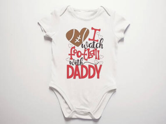 Arizona Cardinals Watching With Daddy Baby Short Sleeve Bodysuit