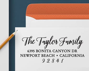 Return Address Stamp 372 - Self Inking Stamp, Custom Address Stamp, Custom Stamp, Personalized Address Stamp, Wedding and Housewarming Gift