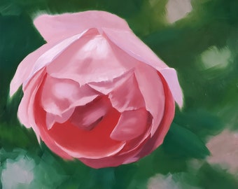 rose painting, original painting, floral painting, flower painting, original oil painting, romantic, rose, large painting