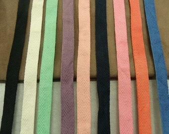 PACK OF 3 METERS cotton twill ribbon 15 mm, please specify the color when ordering