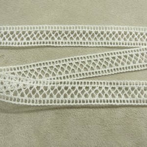 Fine White Cotton Embroidery, 1.7 cm, Made in France