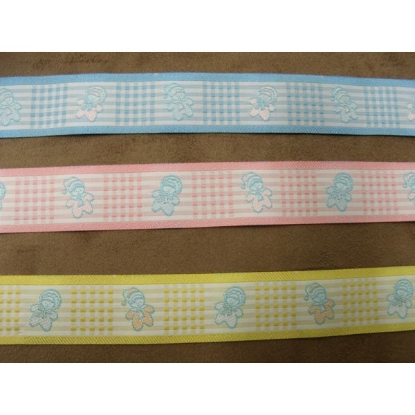 RUBAN cotton child pattern, 2.5 cm, ideal for decorating a clothing, a child's object