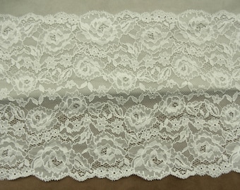 Ivory Calais Lace, 23 cm , Of French Manufacture