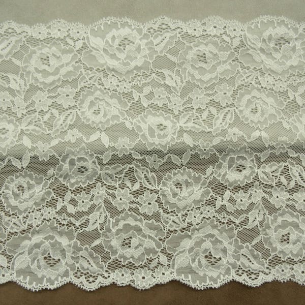 Ivory Calais Lace, 23 cm , Of French Manufacture