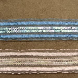 organza ribbon with sequin 40 mm