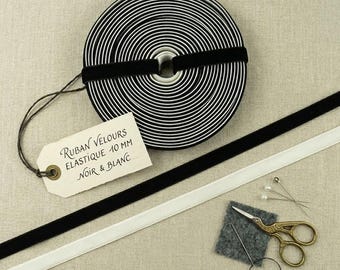 10mm Elastic Velvet Ribbon – 2 Colors to Choose From